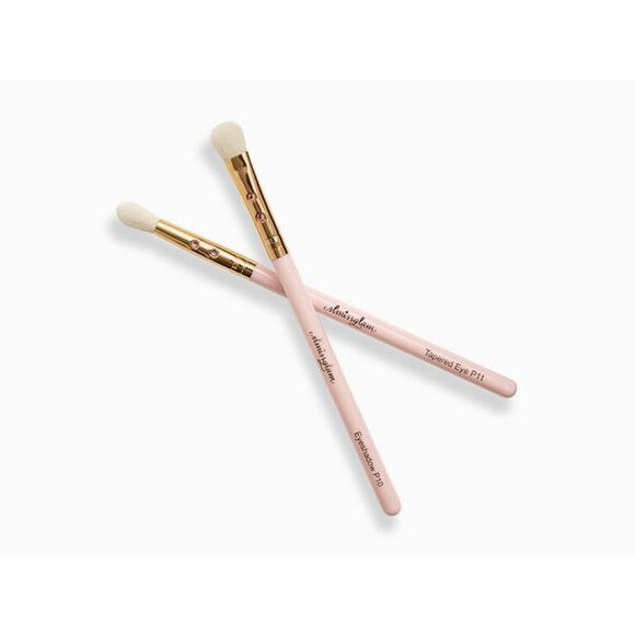 Slmissglam 2-Piece Eyeshadow Makeup Brush Set P10 & P11 Pink Synthetic Bristles - Picture 1 of 2